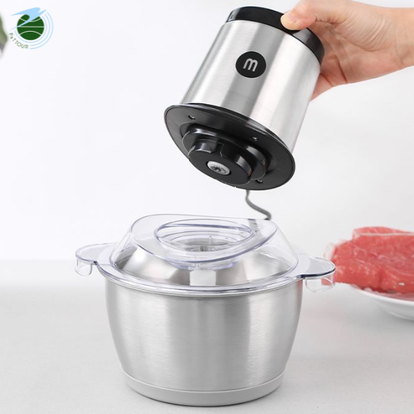  Máy xay thịt đa năng cối inox Mishio MK157 1.8L 300W 