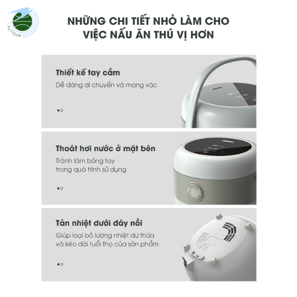  Nồi cơm điện Bear 1.6L SB-NC16L – Bản Tiếng Việt 