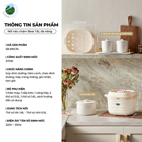  Nồi nấu chậm 1,6L NNC16 