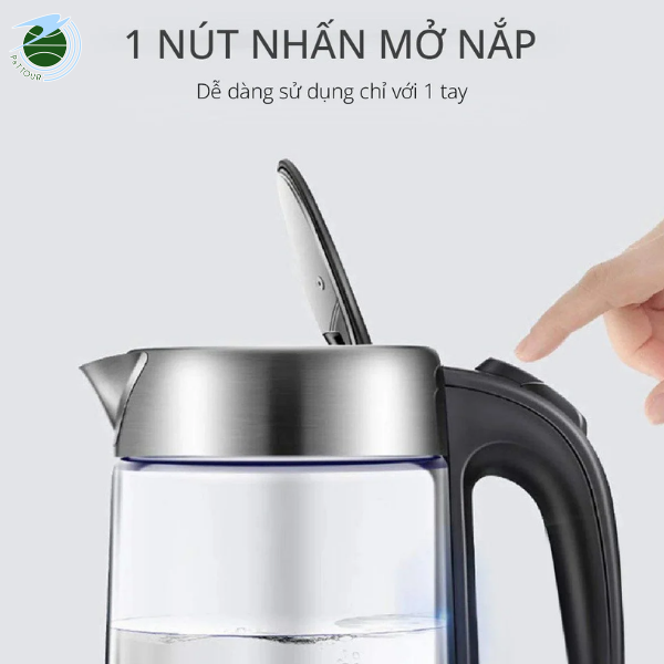  Bình đun thủy tinh Mishio MK341 mâm nhiệt inox 304 không gỉ sét 
