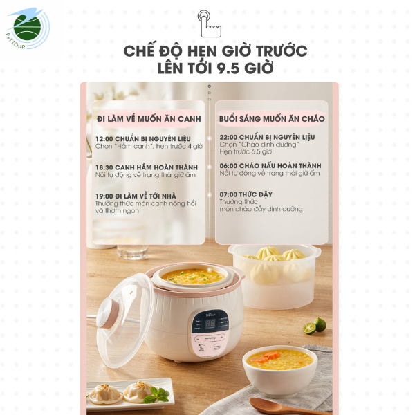  Nồi nấu chậm Bear 0,8L SUBE001 