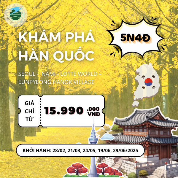  TOUR SEOUL -  NAMI - LOTTE WORLD – EUNPYEONG - HANOK VILLAGE 