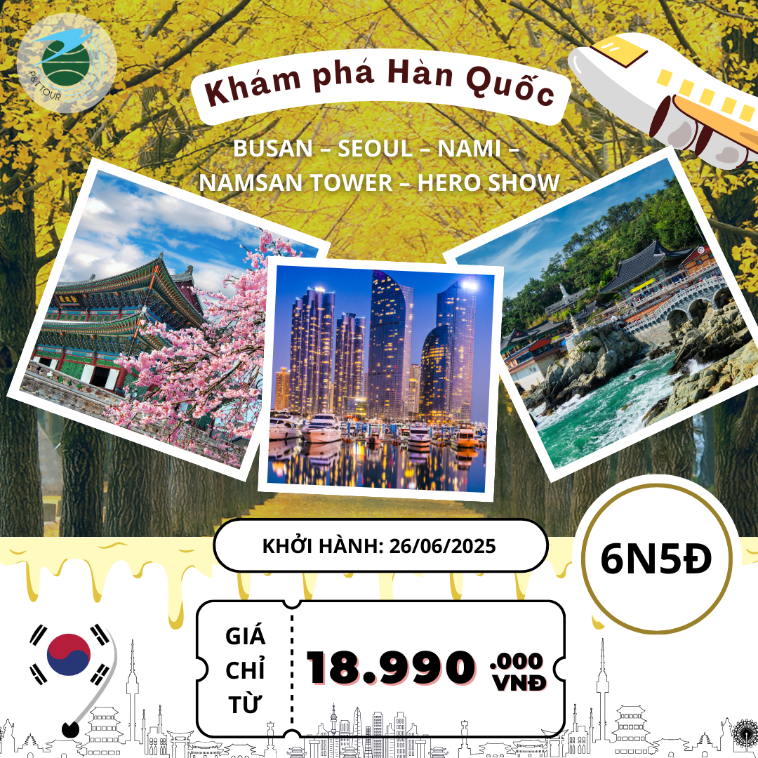  TOUR BUSAN – SEOUL – NAMI – NAMSAN TOWER – HERO SHOW 