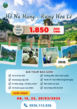  [Tour Tây Bắc] Hồ Na Hang - Rừng Hoa Lê 2N1Đ 