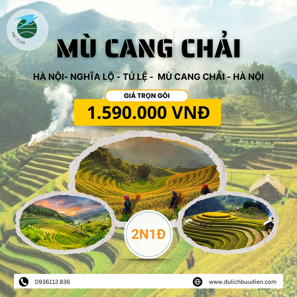  HÀ NỘI - MÙ CANG CHẢI MÙA LÚA CHÍN 2N1Đ 