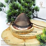  Fine Strainer Dirty Copper 8Cm / Vợt Lược Cocktail Màu Đồng Cổ 8Cm 