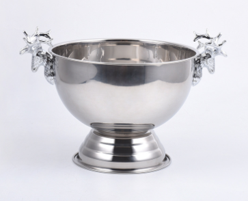  Bowl Inox Tay Cầm Nai - Bạc 