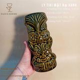  Ly Sứ Tiki Mặt Nạ Xanh Lá A52-2 