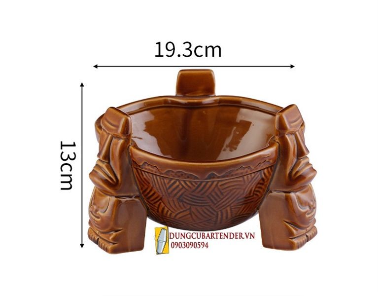  Bowl Tiki Nâu 1500ml 