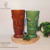  Ly Sứ Tiki Ống Khói Xanh Lá - A8 