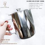  Ca Đánh Sữa Có Nắp 1000ml 