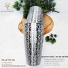 Bộ Boston Shaker 1 Đáy Hoa Văn Bóng