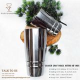  Bộ Shaker Crafthouse Không Đế Inox 