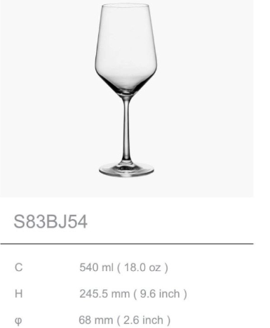 Lead-free crystal Goblet glass wine glass S83BJ54 