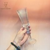  Ly Champagne Sọc Chân Cao Aika 