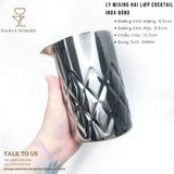  Ly Mixing 2 Lớp Cocktail Inox Bóng 