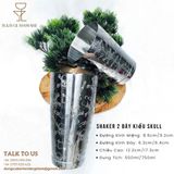  Bộ Shaker 2 Đáy Kiểu Skull 