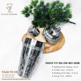  Shaker Yiyi Hoa Văn Inox 485ml 
