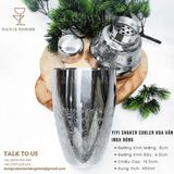  YiYi Cobler Shaker Hoa Văn Inox Bóng 