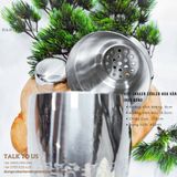  YiYi Cobler Shaker Hoa Văn Inox Bóng 