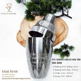  YiYi Cobler Shaker Hoa Văn Inox Bóng 