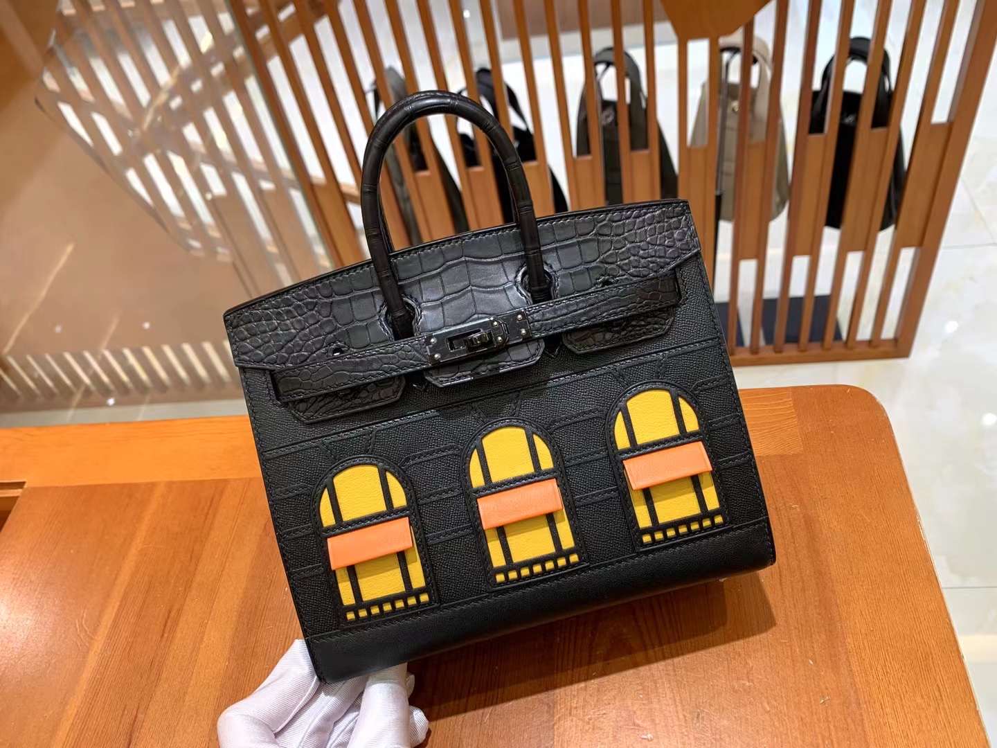 Hermès Birkin Faubourg 20 Midnight Matte Alligator / Veau madame