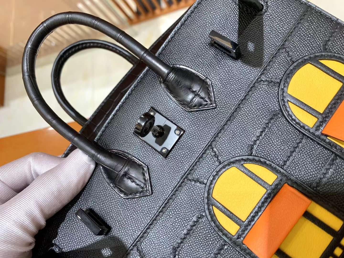 Hermès Birkin 20 Faubourg Sellier Black Matte Alligator Bag For