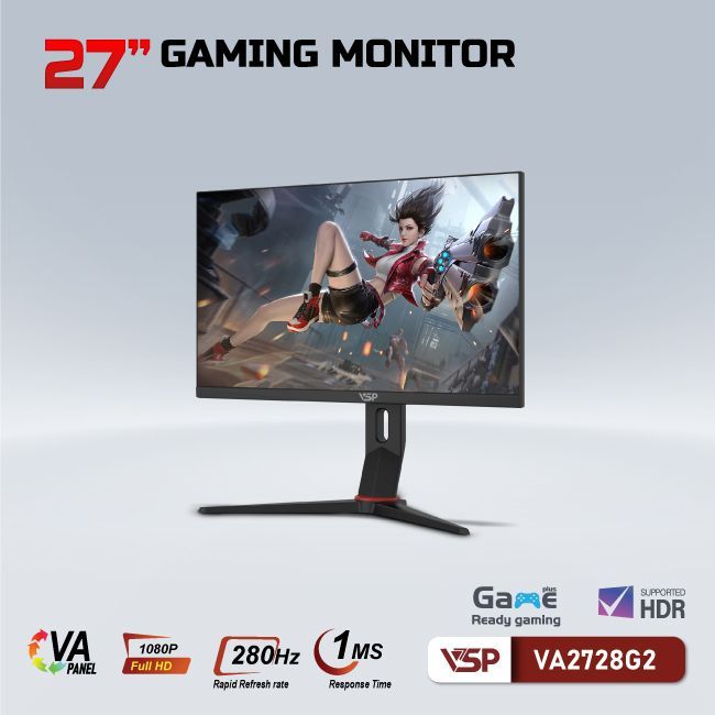 Màn hình gaming VSP VA2728G2 27 inch, Full HD, VA,280Hz,1ms,xoay