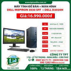 Máy tính để bàn Dell Inspiron 3030 (core i5- 14400 | 8GB DDR5 | 512GB SSD |Windows 11 Home) + Màn hình dell 19.5