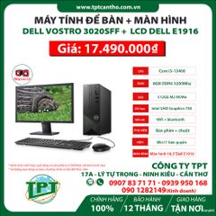 Máy tính để bàn Dell Vostro 3020 SFF 42VT3020SFF0003 (i5-13400/ 8GB/ 512GB SSD/ Windows 11) + Màn hình Dell 18,5