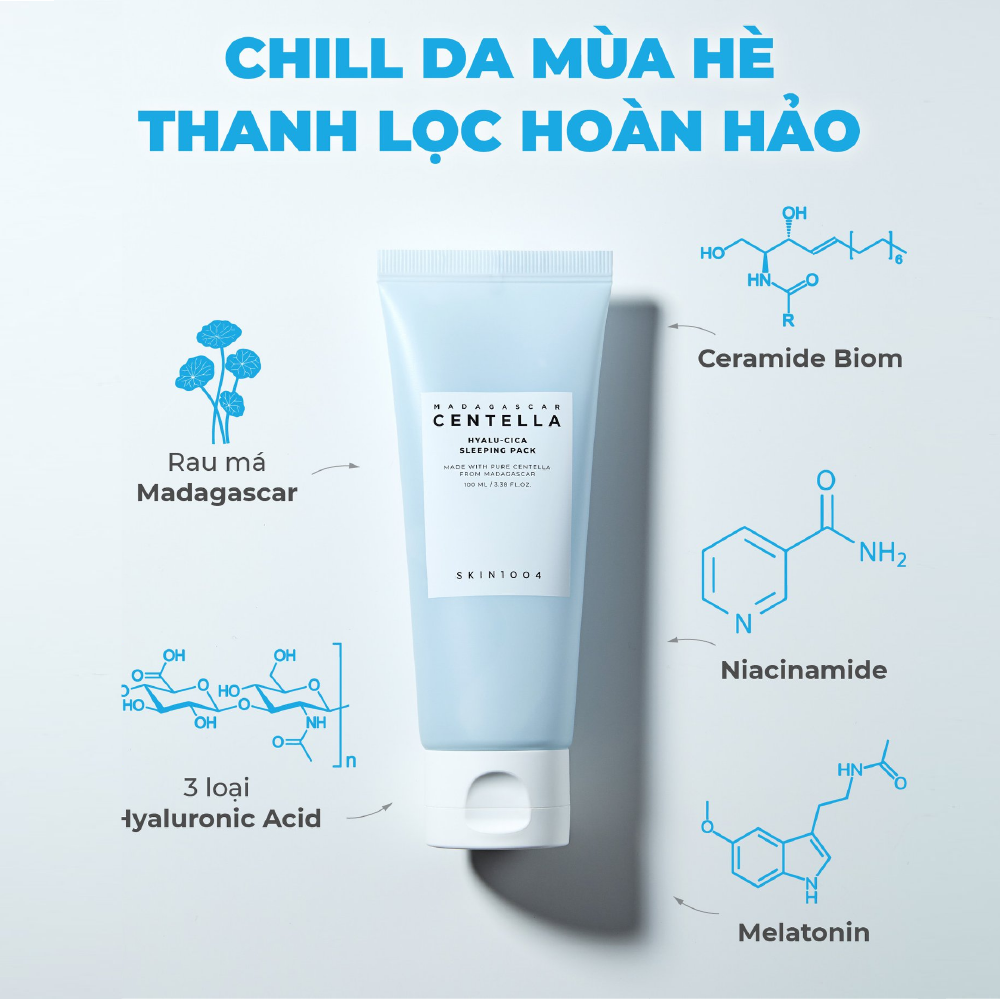  Mặt nạ ngủ SKIN1004 Madagascar Centella Hyalu-cica Sleeping Pack 100ml 
