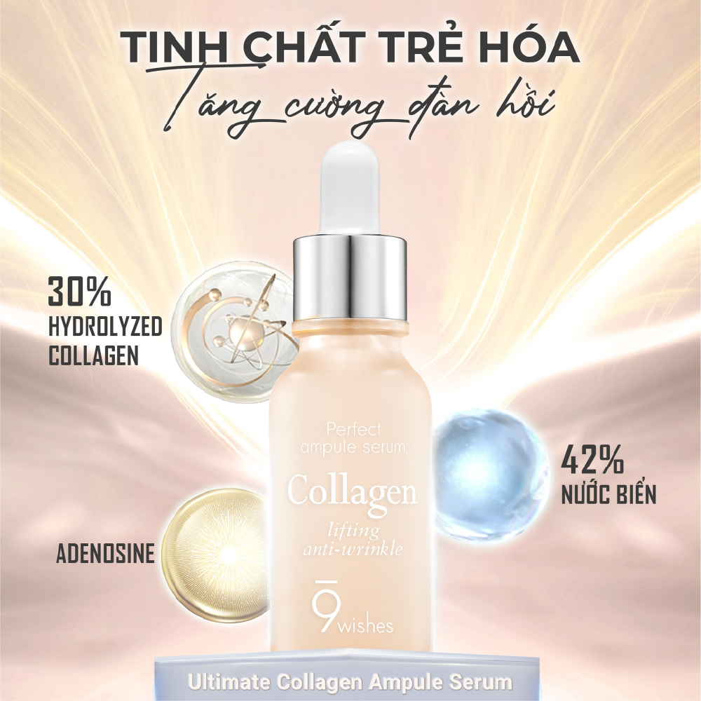  9 Wishes Tinh chất Ultimate Collagen Ampule Serum 25 ml 