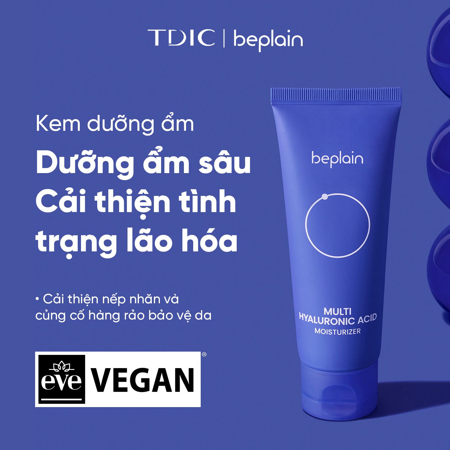  Kem Dưỡng Da Cấp Ẩm Sau BEPLAIN Multi Hyaluronic Acid Moisturizer 70ml 
