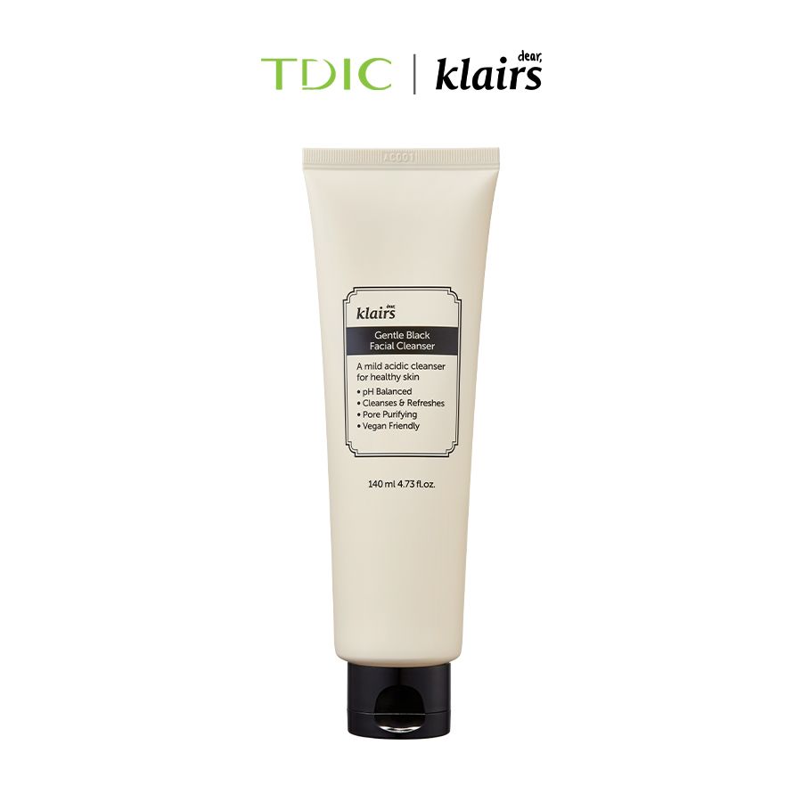  Dear, Klairs Sữa rửa mặt Gentle Black Facial Cleanser 140ml 