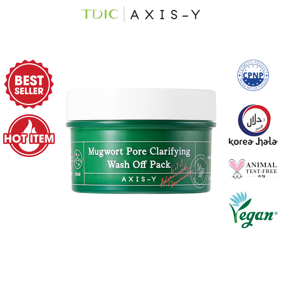  Axis-Y Mặt nạ dưỡng da Mugwort Pore Clarifying Wash Off Pack 100ml 