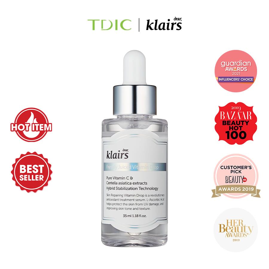  Dear, Klairs Tinh chất Freshly Juiced Vitamin Drop 35ml 
