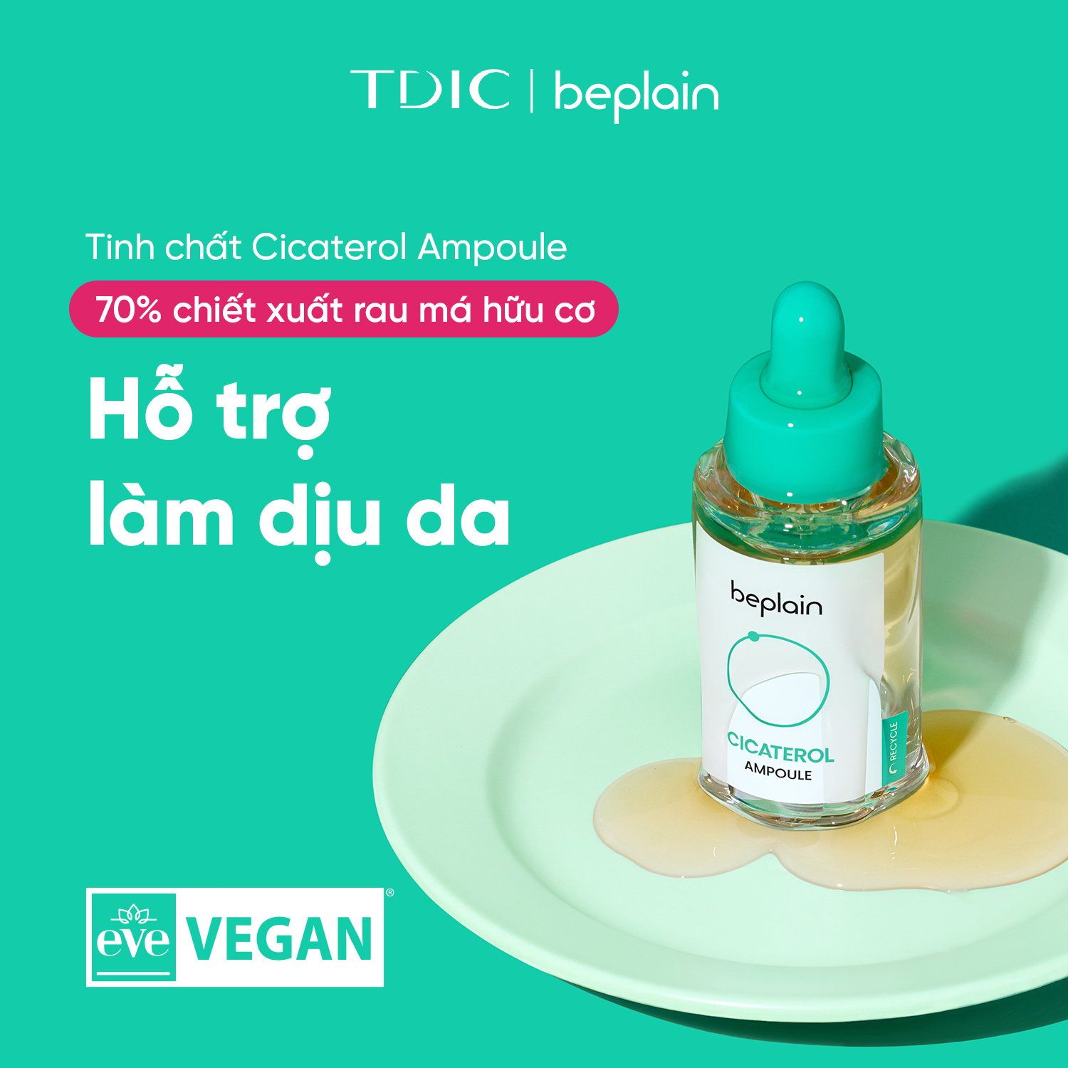  Tinh chất Làm Dịu Da BEPLAIN Cicaterol Ampoule 30ml 