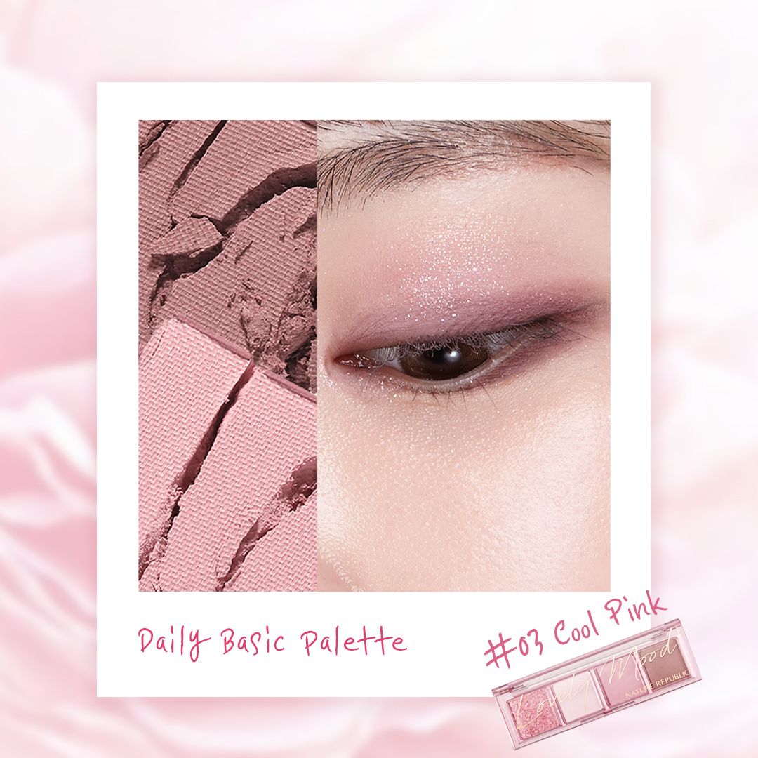  Nature Republic Bảng phấn mắt Daily Basic Palette (màu 03 Cool Pink) 2.7g 