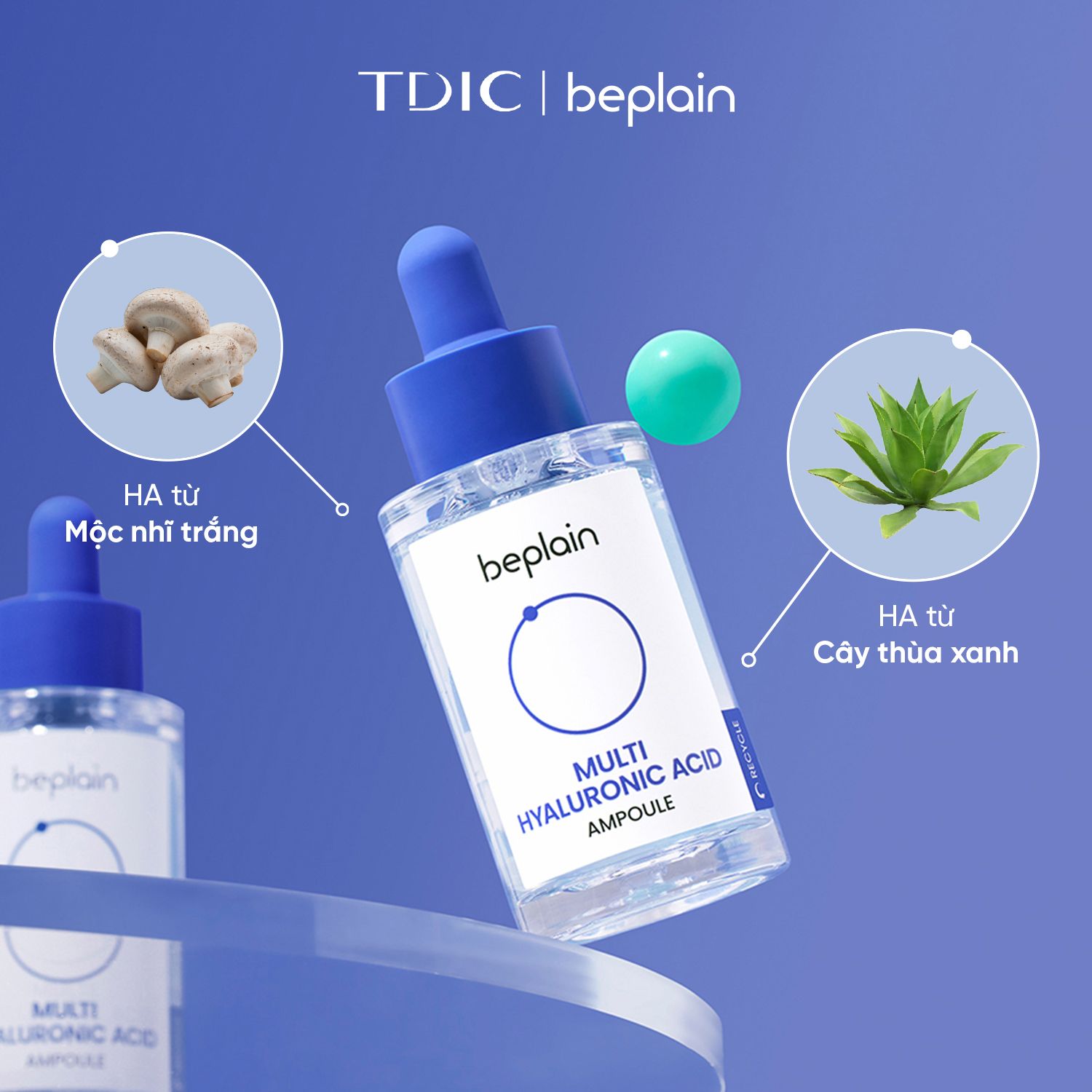  Tinh Chất Dưỡng Da Cấp Ẩm Sâu BEPLAIN Multi Hyaluronic Acid Ampoule 30ml 