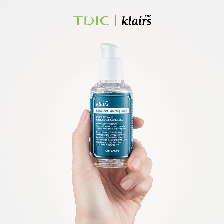  Dear, Klairs Tinh chất dưỡng da Rich Moist Soothing Serum 80ml 