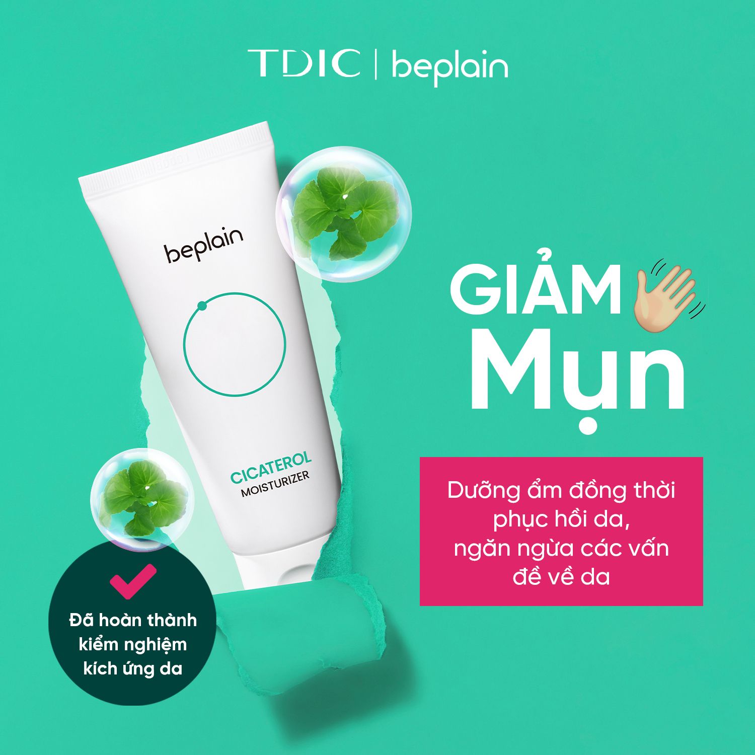  Kem Dưỡng Ẩm Làm Dịu Da BEPLAIN Cicaterol Moisturizer 60ml 
