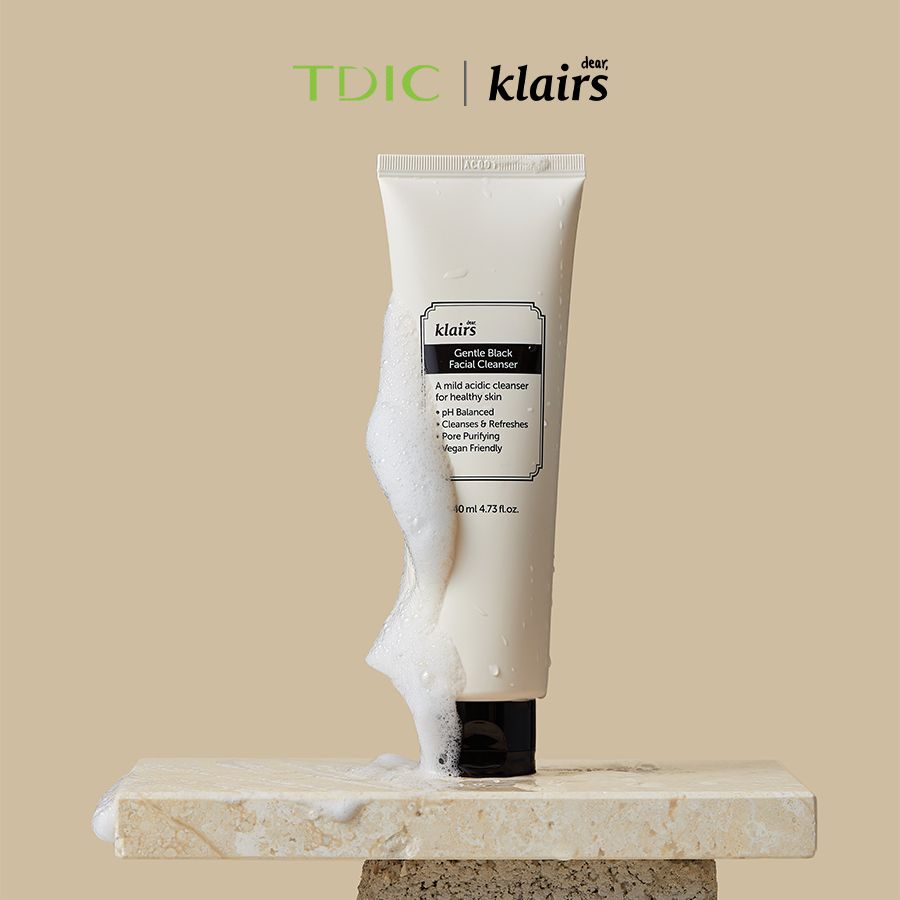  Dear, Klairs Sữa rửa mặt Gentle Black Facial Cleanser 140ml 