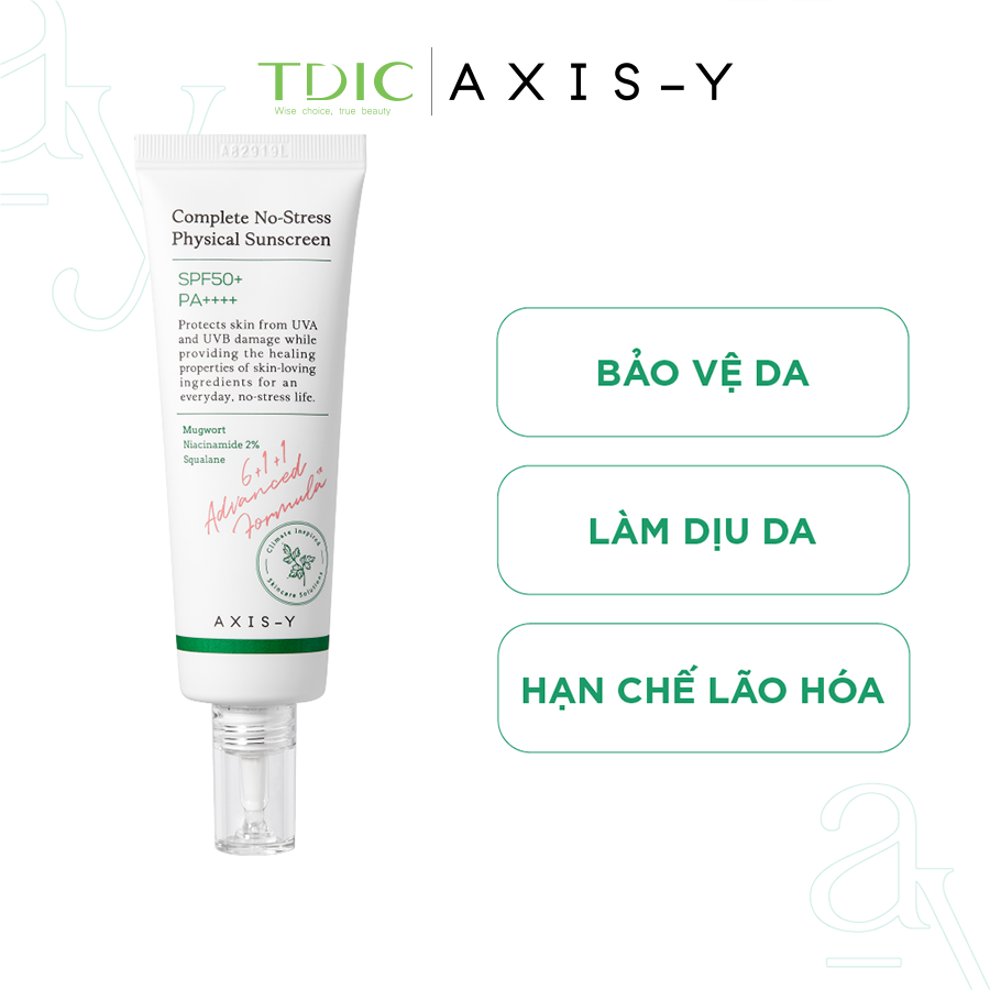  AXIS-Y Kem chống nắng Complete No-Stress Physical Sunscreen 50ml 