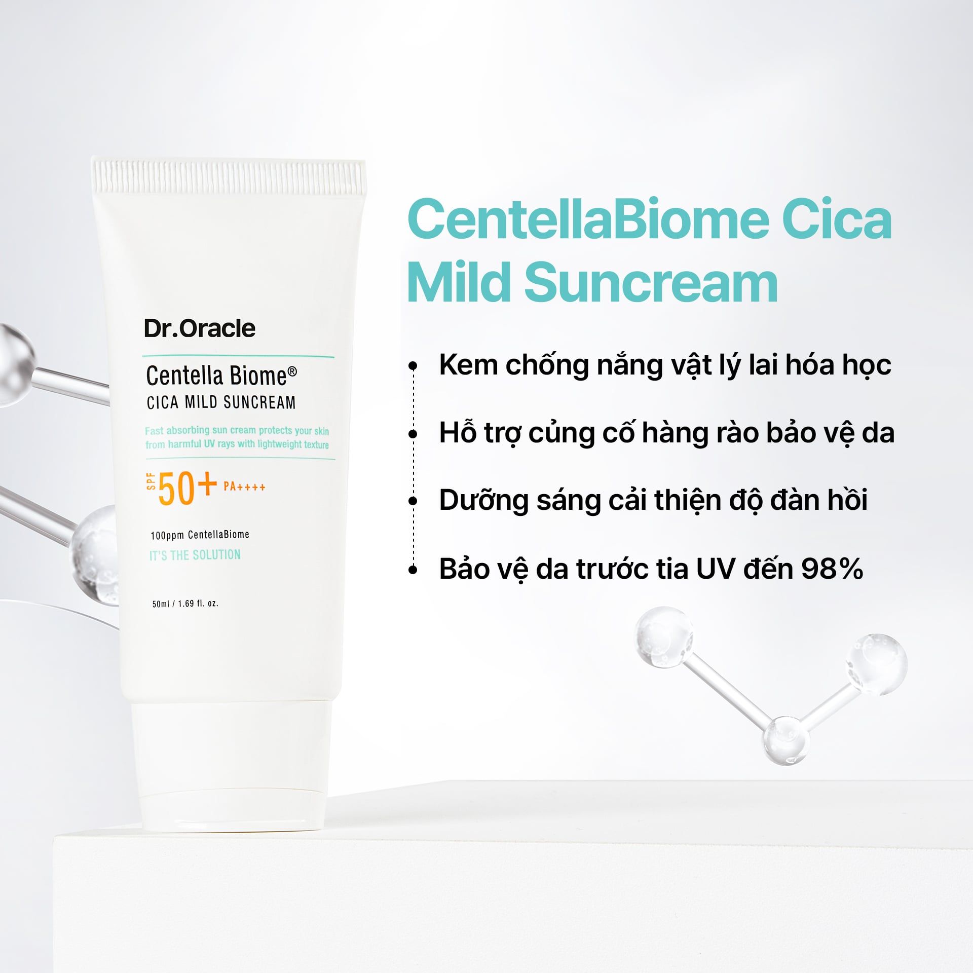  Dr.Oracle Kem chống nắng Centella Biome Cica Mild Suncream 50ml 