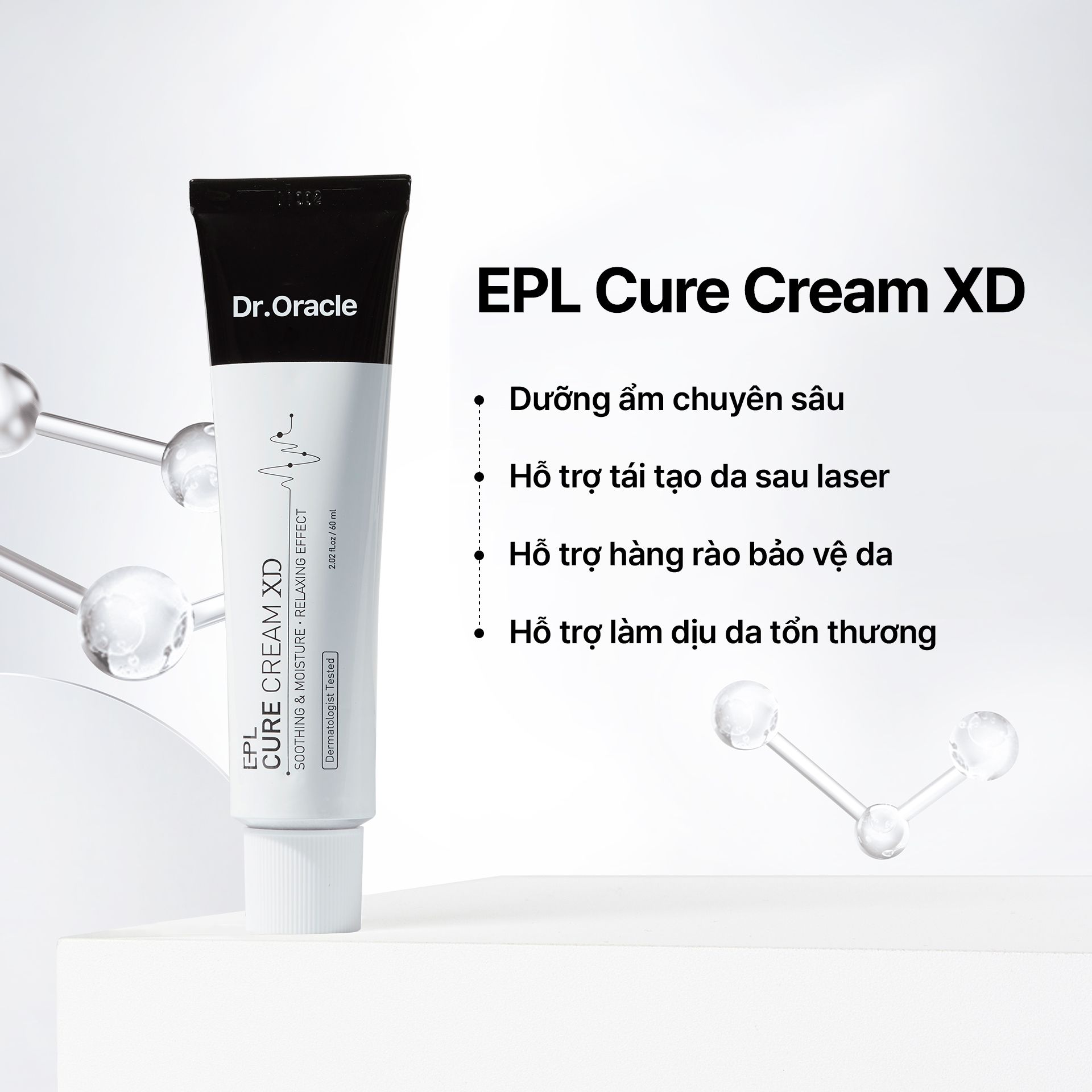  Dr.Oracle Kem dưỡng phục hồi da sau điều trị Laser EPL Cure Cream XD 60ml 
