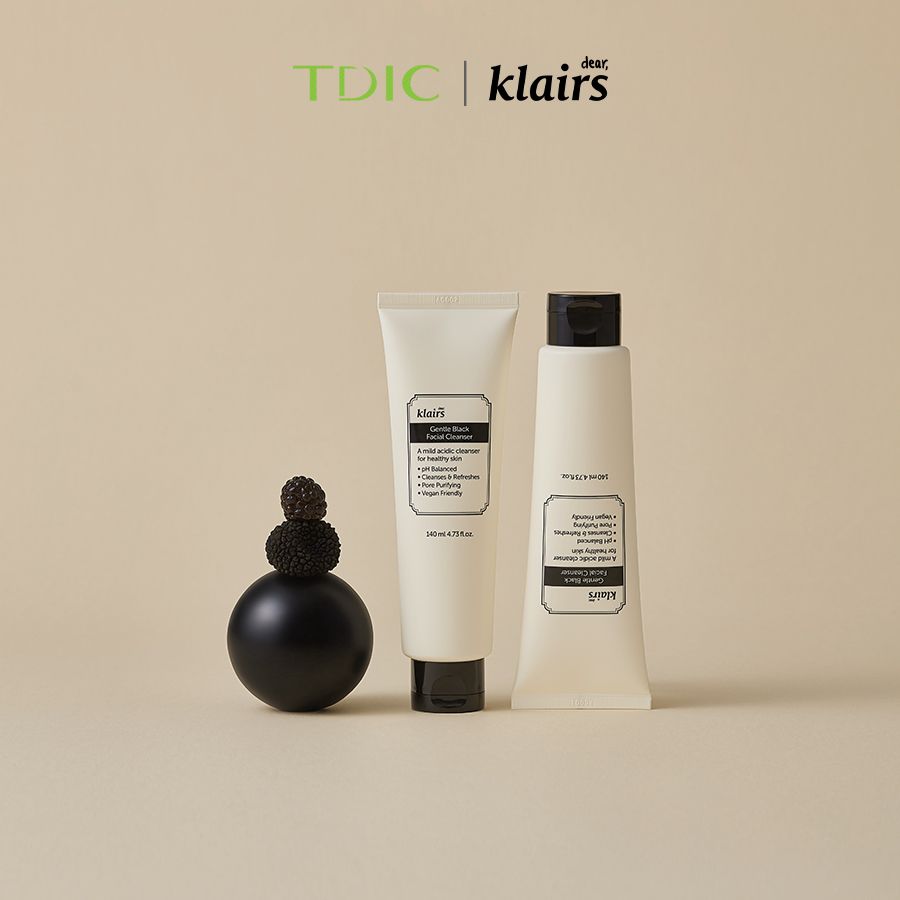  Dear, Klairs Sữa rửa mặt Gentle Black Facial Cleanser 140ml 
