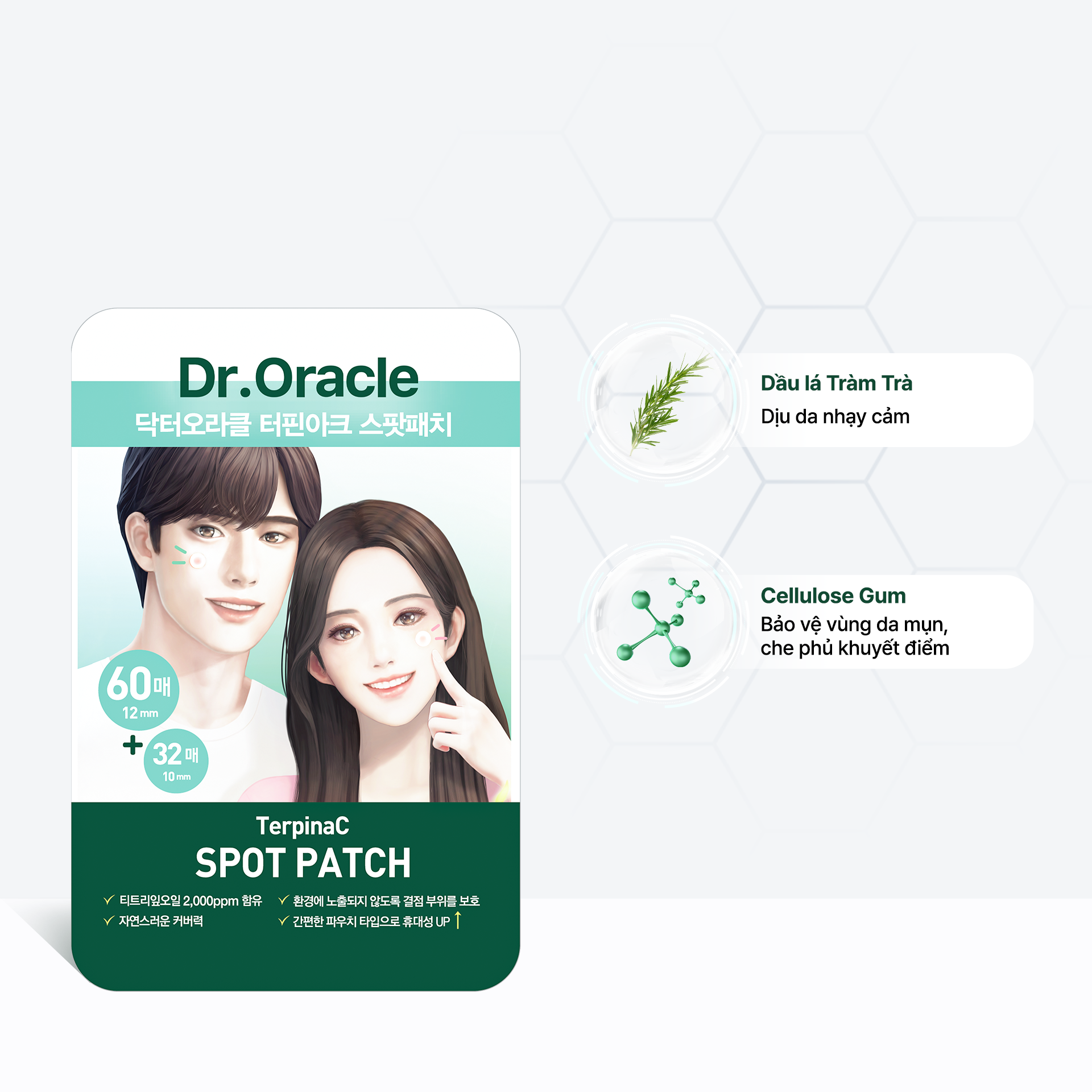  Dr.Oracle Miếng dán mụn TerpinaC Spot Patch 92pcs 