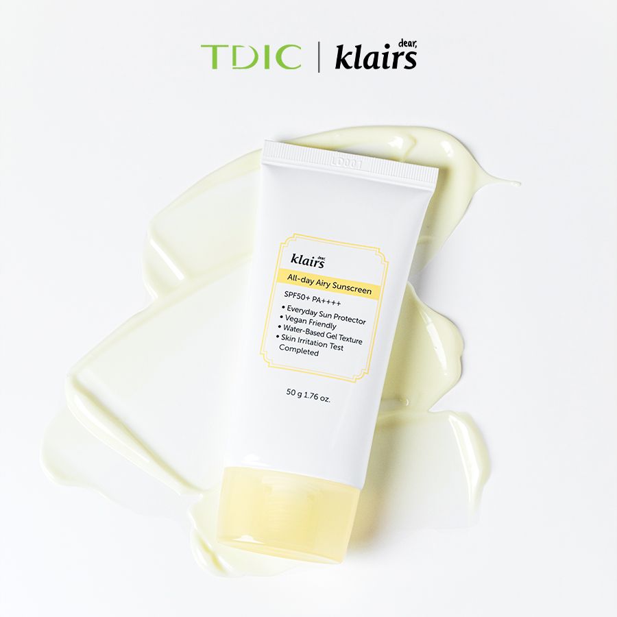  Dear, Klairs Kem chống nắng All-day Airy Sunscreen SPF50+ PA++++ 50g 