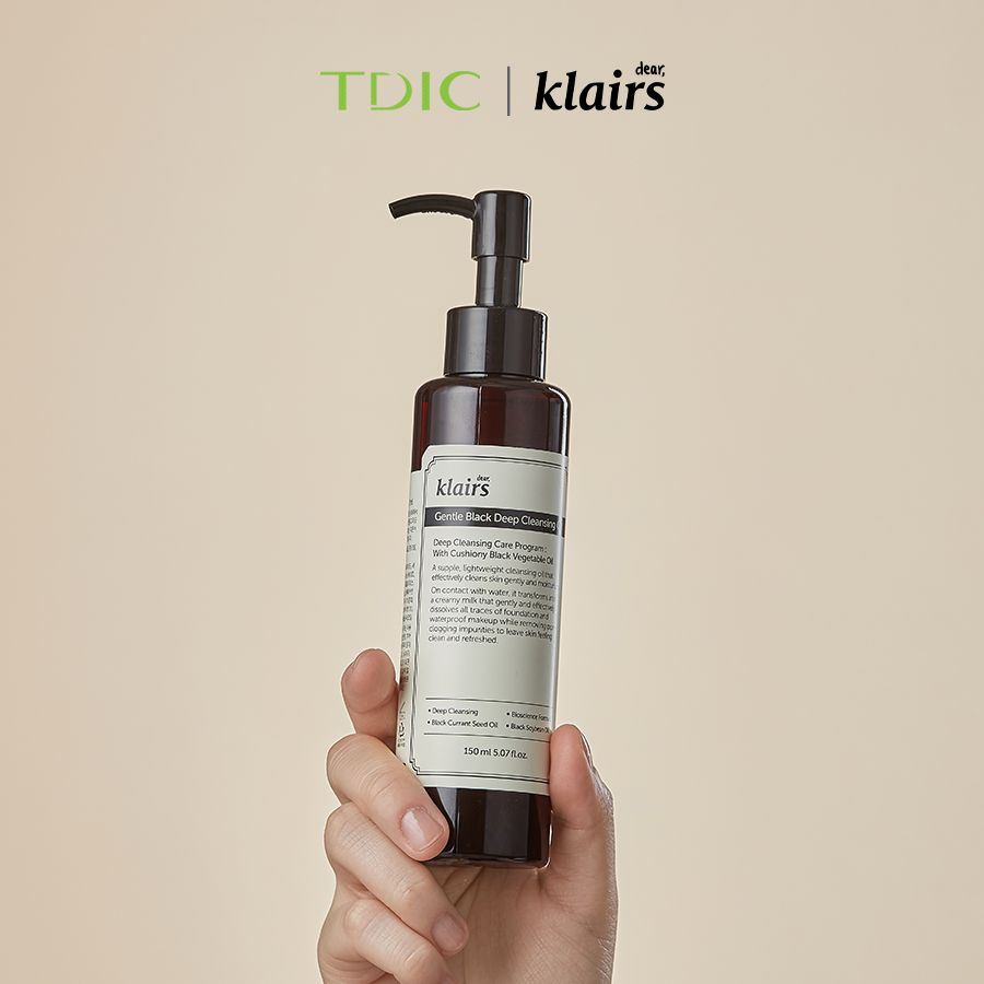  Dear, Klairs Dầu tẩy trang Gentle Black Deep Cleansing Oil 150ml 