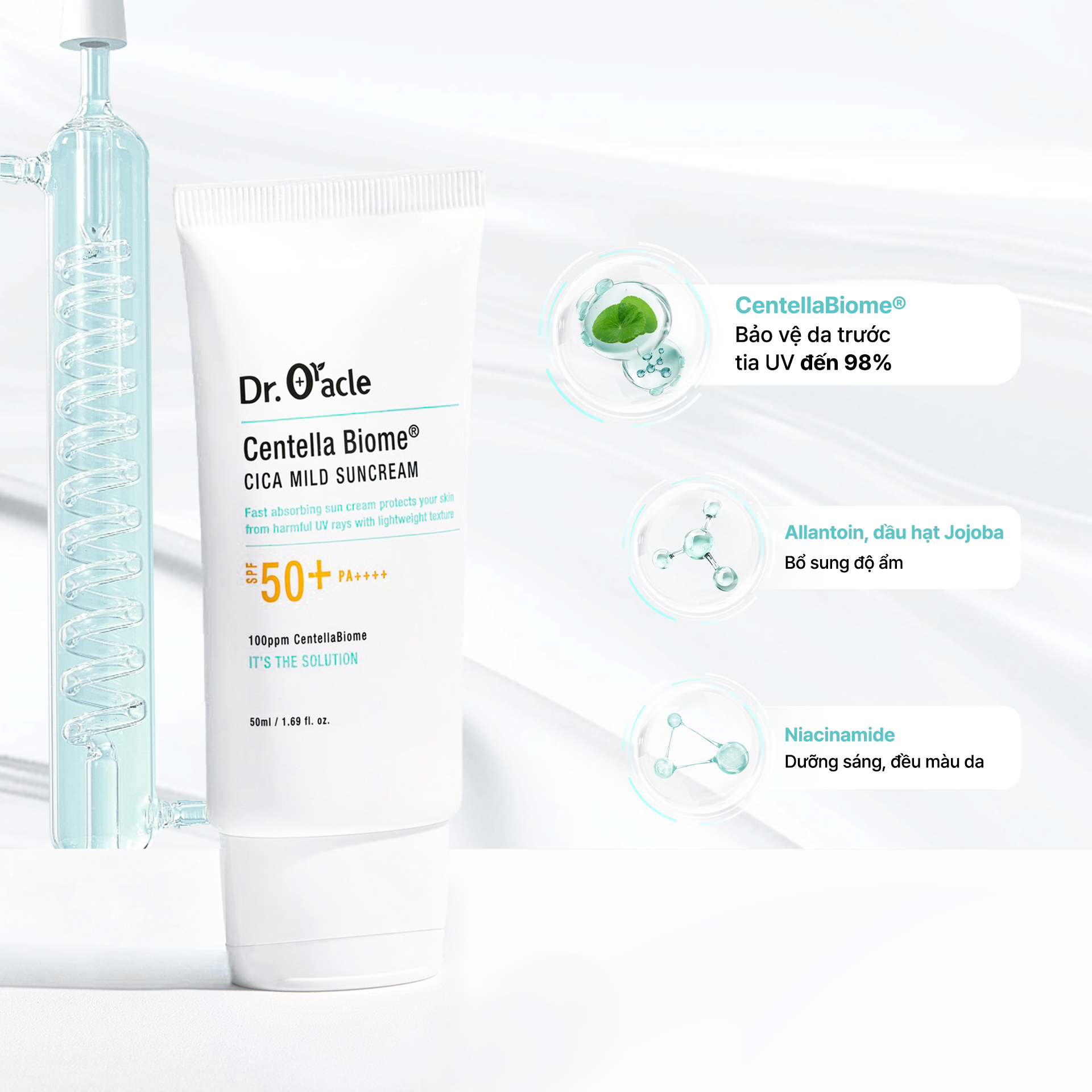  Dr.Oracle Kem chống nắng Centella Biome Cica Mild Suncream 50ml 